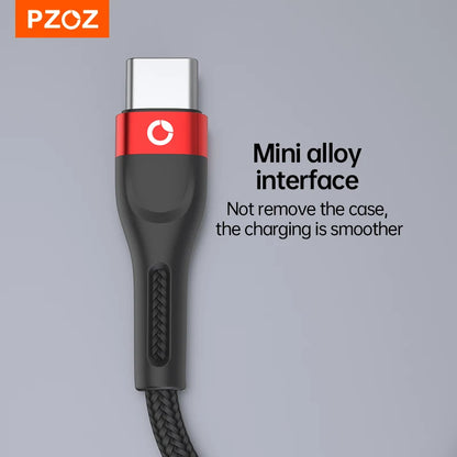 PZOZ USB Type C Cable Fast Charging Wire Data Cord