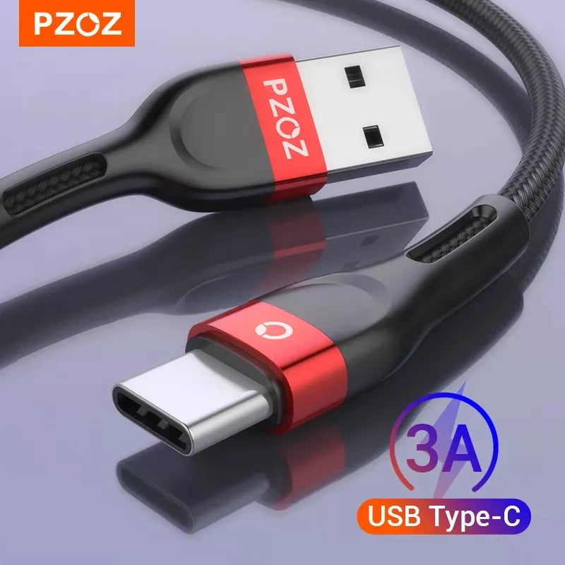 PZOZ USB Type C Cable Fast Charging Wire Data Cord